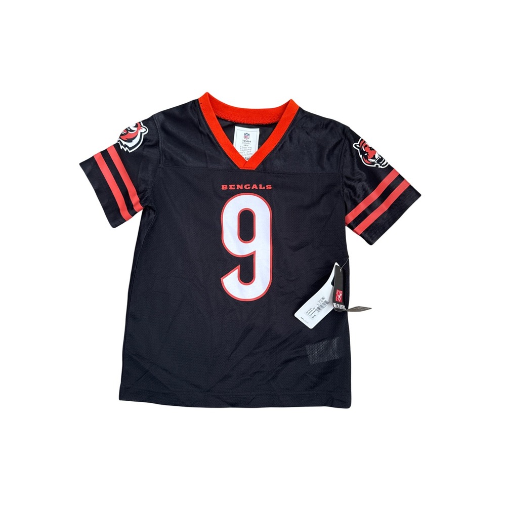 NFL Cincinnati Bengals Joe Burrow Jersey Kids XS 4/5 Black NEW